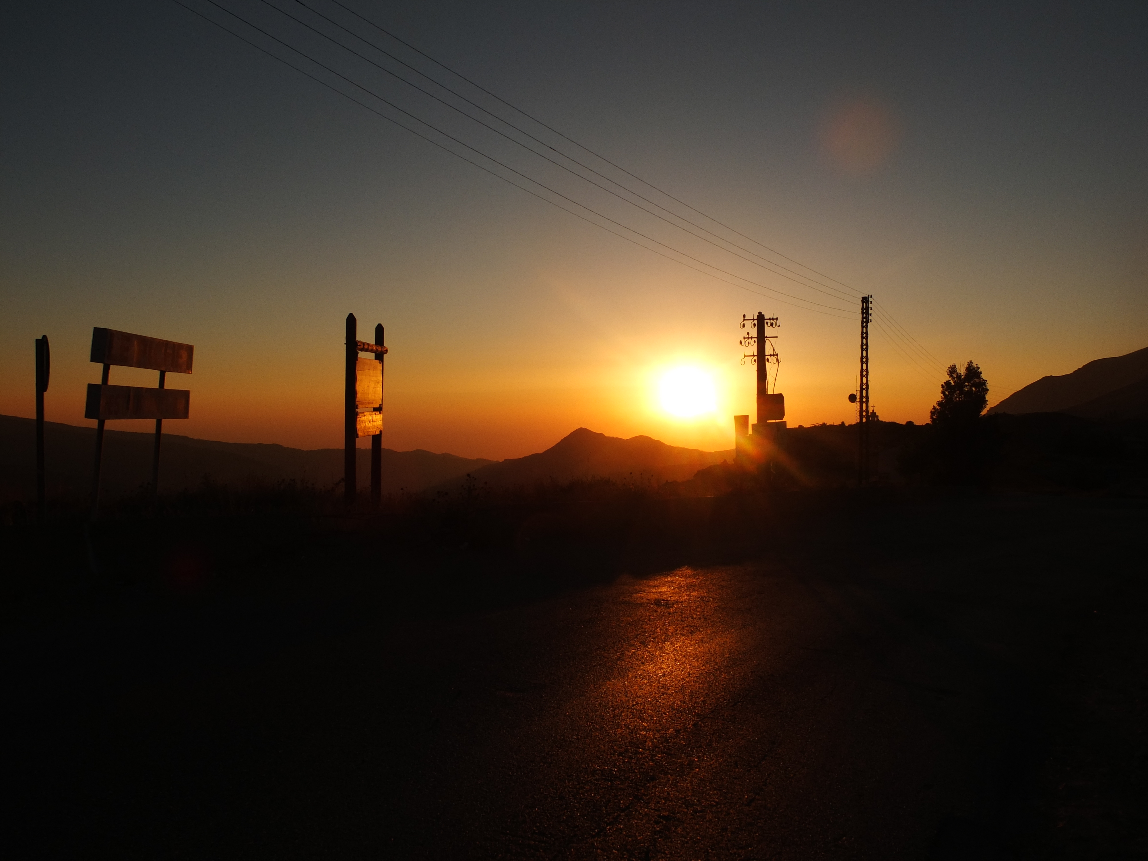 coucher de soleil sur la vallée de la Kadicha
